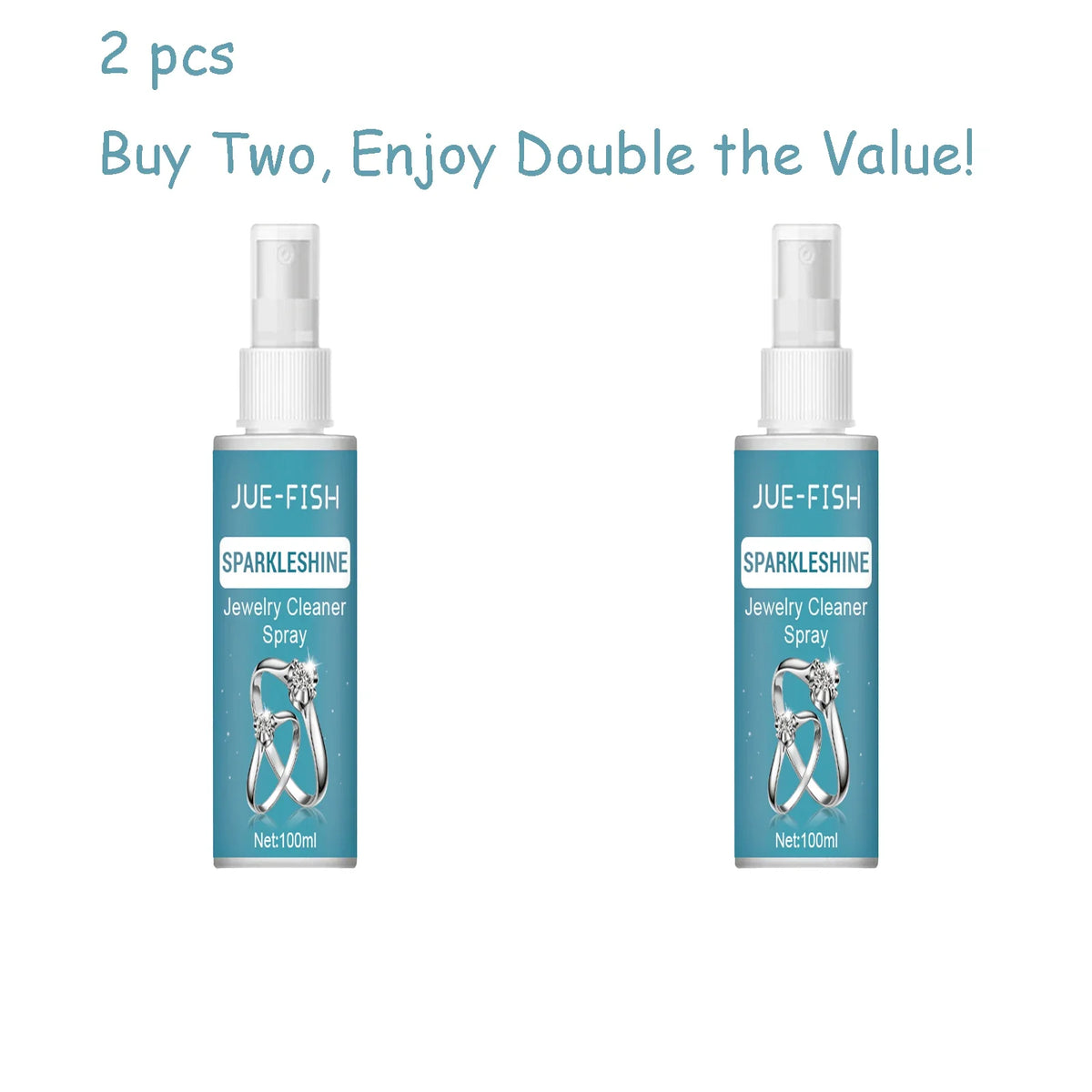 Jue-Fish 100ml Jewelry Cleaner Spray | Shine & Anti-Oxidation