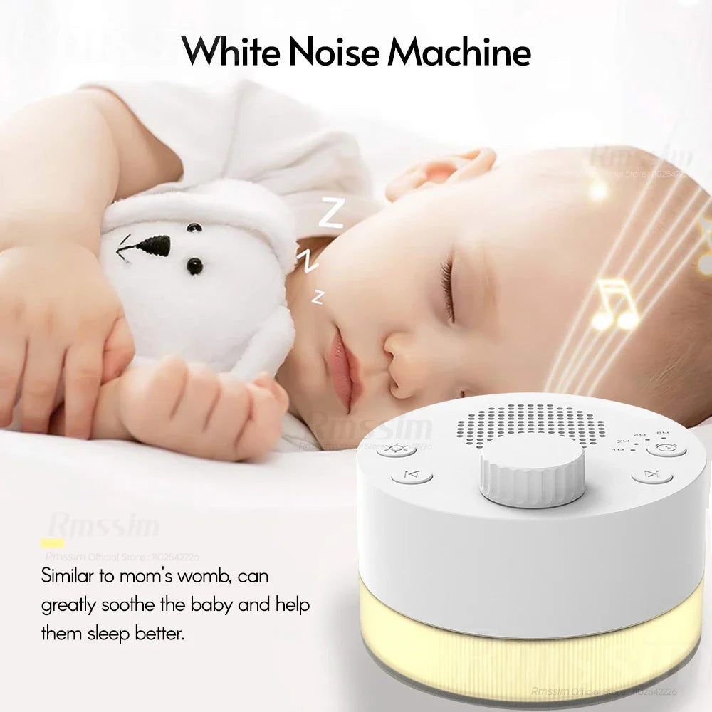 Portable Baby White Noise Machine | 24 Sounds, Night Light & Timer
