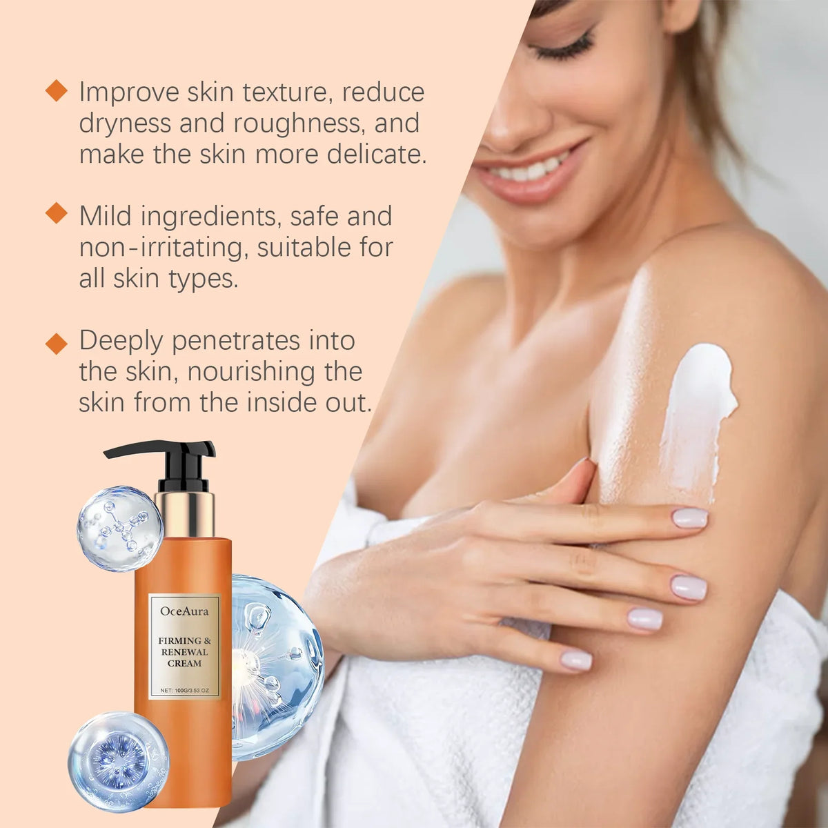 OceAura Firming Body Cream – Hydrating & Nourishing Moisturizer