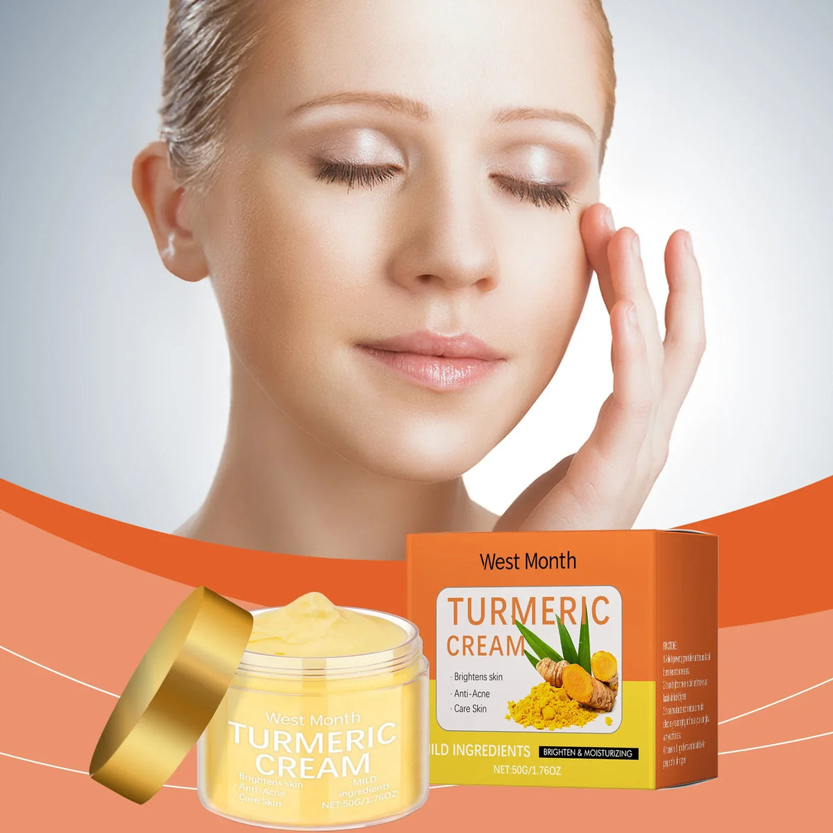 Turmeric Brightening Moisturizing Cream 50g – Daily Face Care