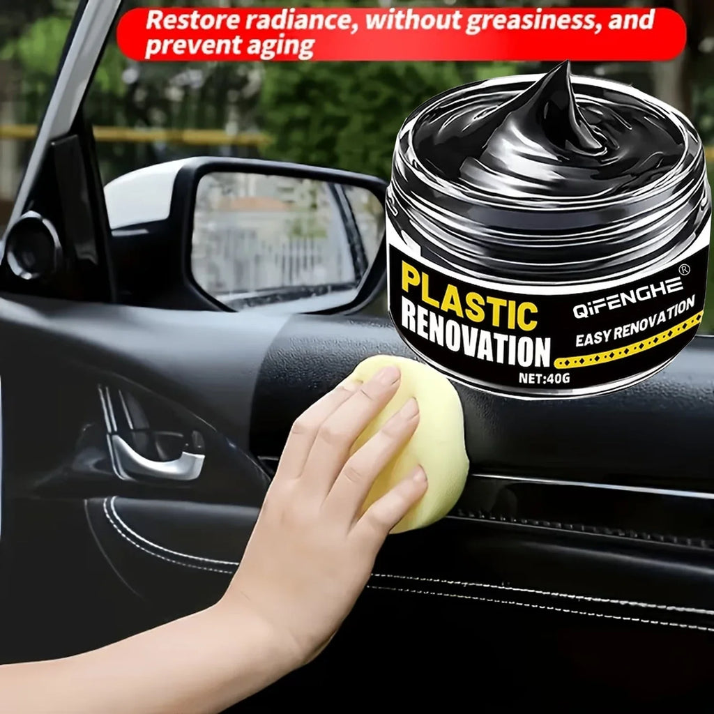 Glossy Black Paste for Car Trim & Interior – Anti-Fade, 40g