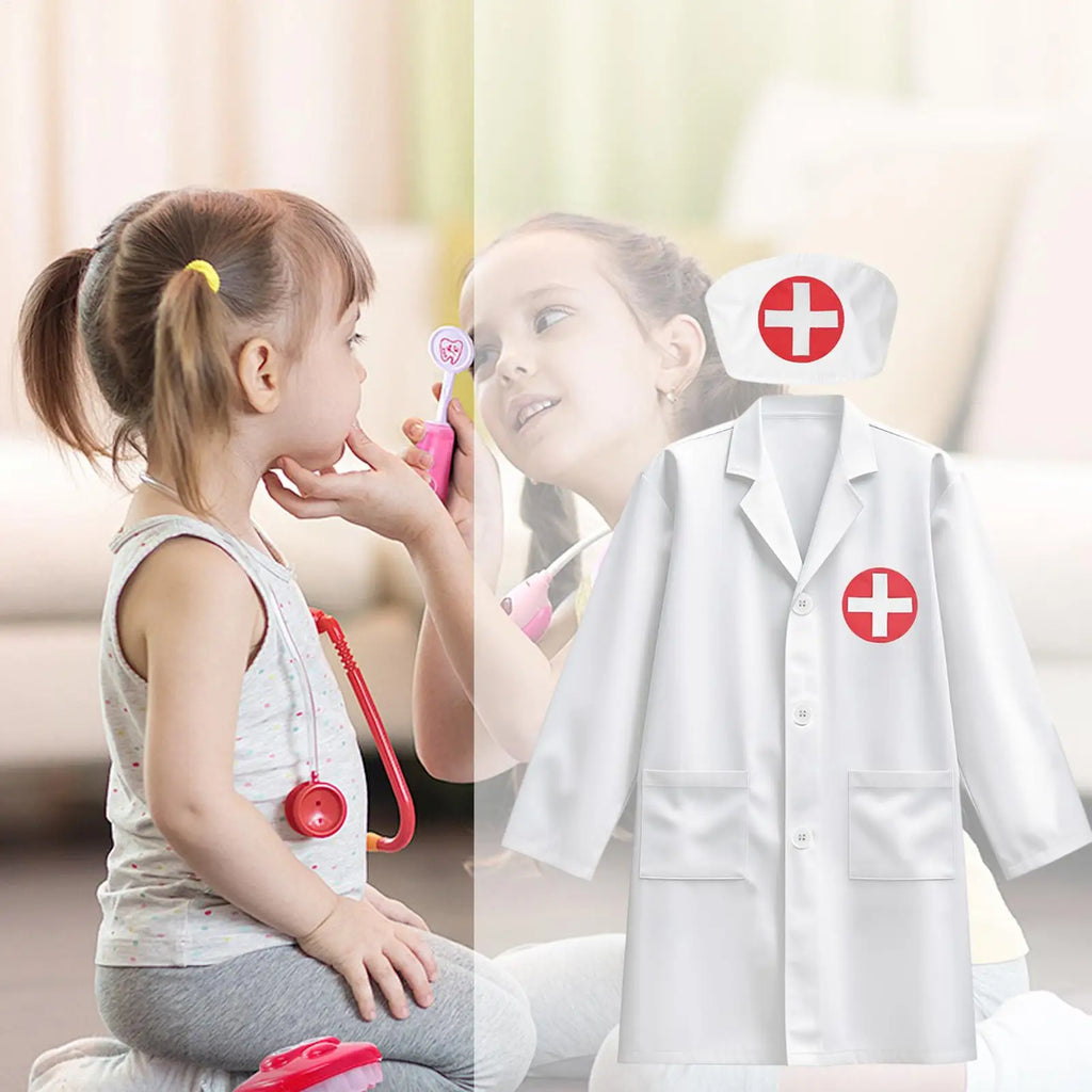 Kids Doctor Costume Dress-Up Set | Ages 3–8 | Machine Washable