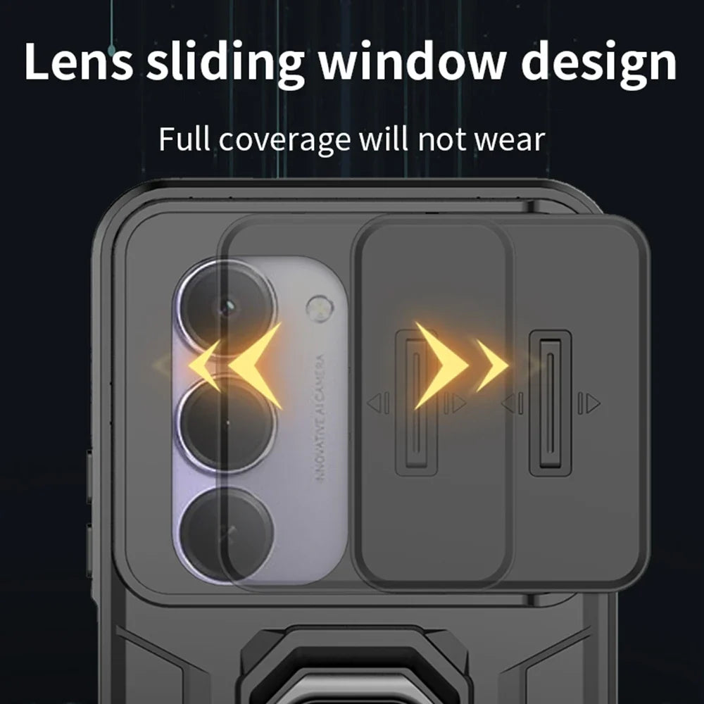 Xiaomi Redmi 15 4G Case | Slide Camera & Magnetic Ring Armor