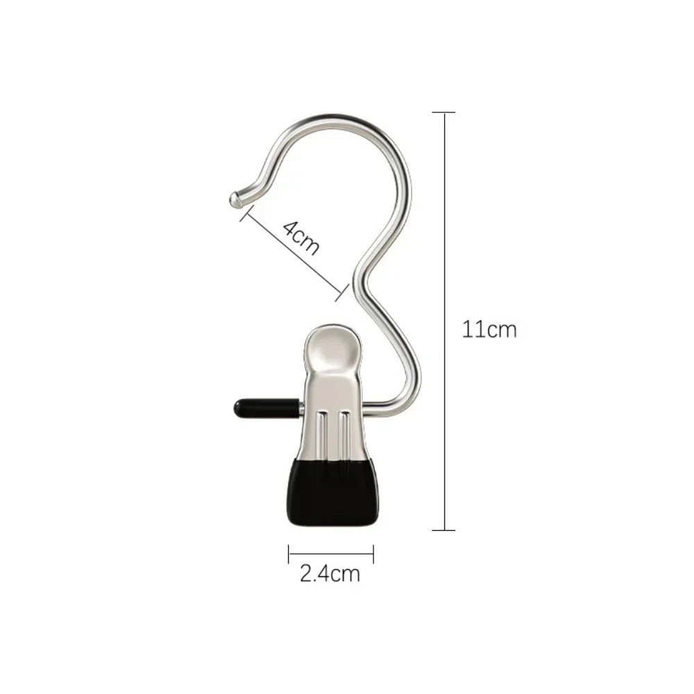 Stainless Steel Anti-Slip Clothes Hangers & Sock Clips