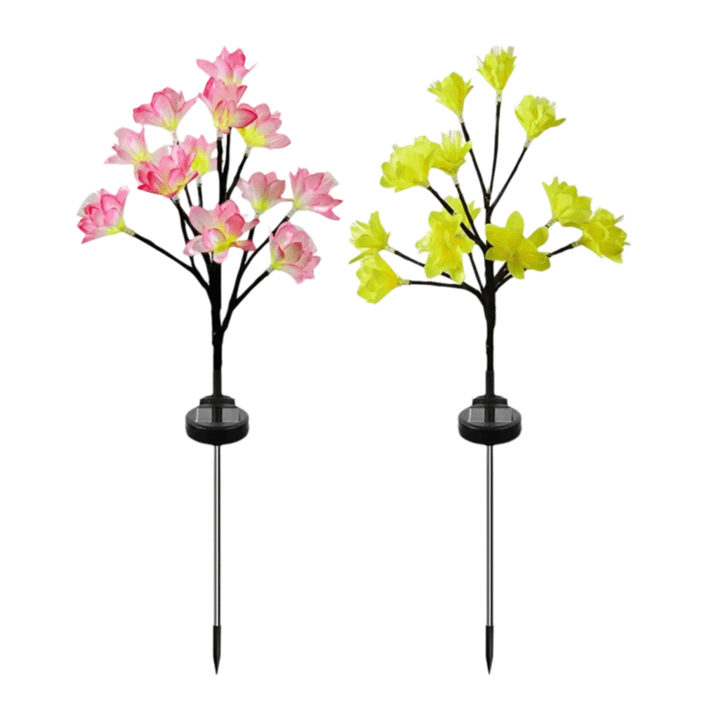 Solar Camellia LED Garden Stake Light | Outdoor Landscape Decor