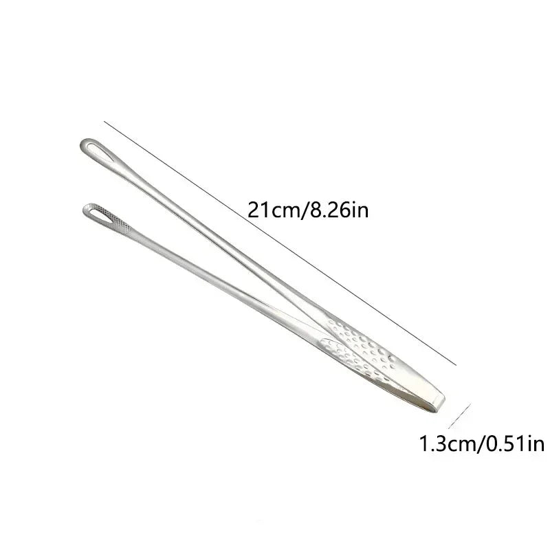 304 Stainless Steel BBQ Tongs – Korean Grill & Steak Clips
