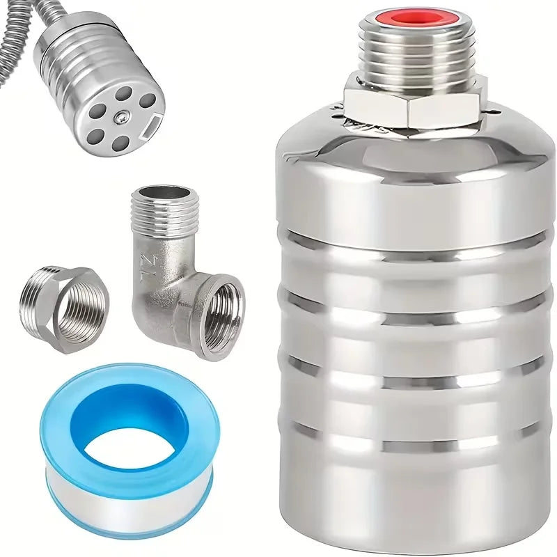3-Pack Stainless Steel Auto Float Valve 1/2" & 3/4" Water Level
