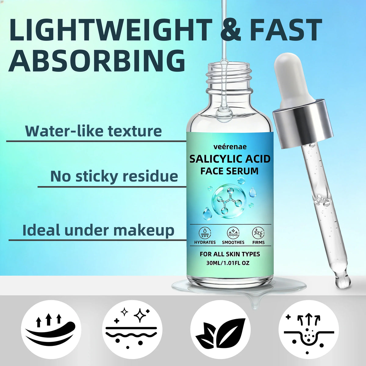 Veérenae Salicylic Acid Face Serum – Oil-Balancing & Hydrating