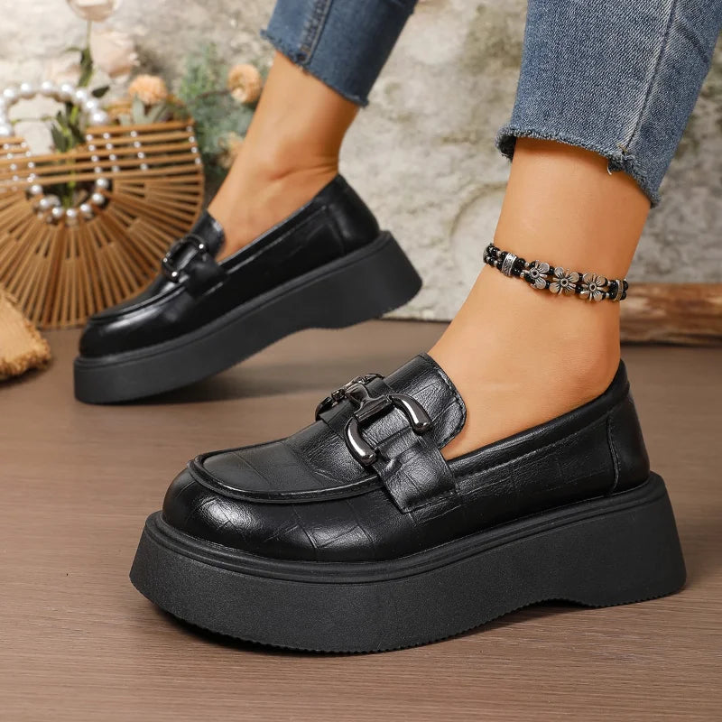 UXST Women's Round Toe Slip-On Loafers – Casual Flat Shoes