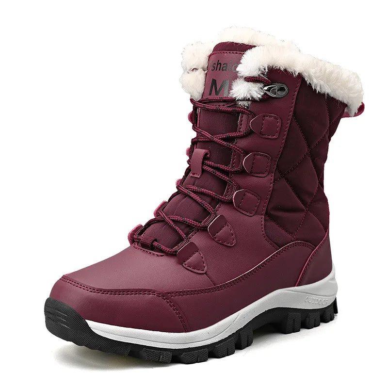 AZGB Women's Waterproof Snow Boots – Plush Warm Anti-Slip