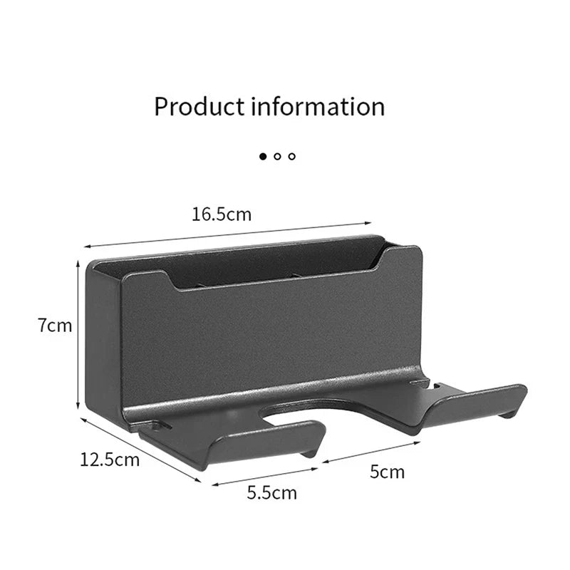 Wall Mounted Hair Dryer Holder – Punch-Free Bathroom Shelf