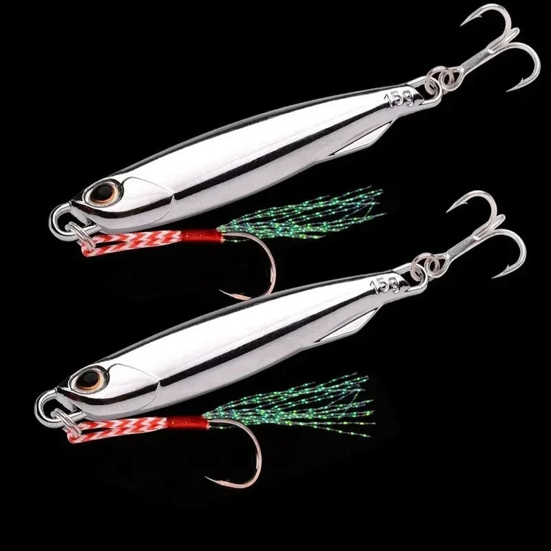 2026 Metal Jig Lures 20 30 Plating Silvery Bait Durable Saltwater Sea