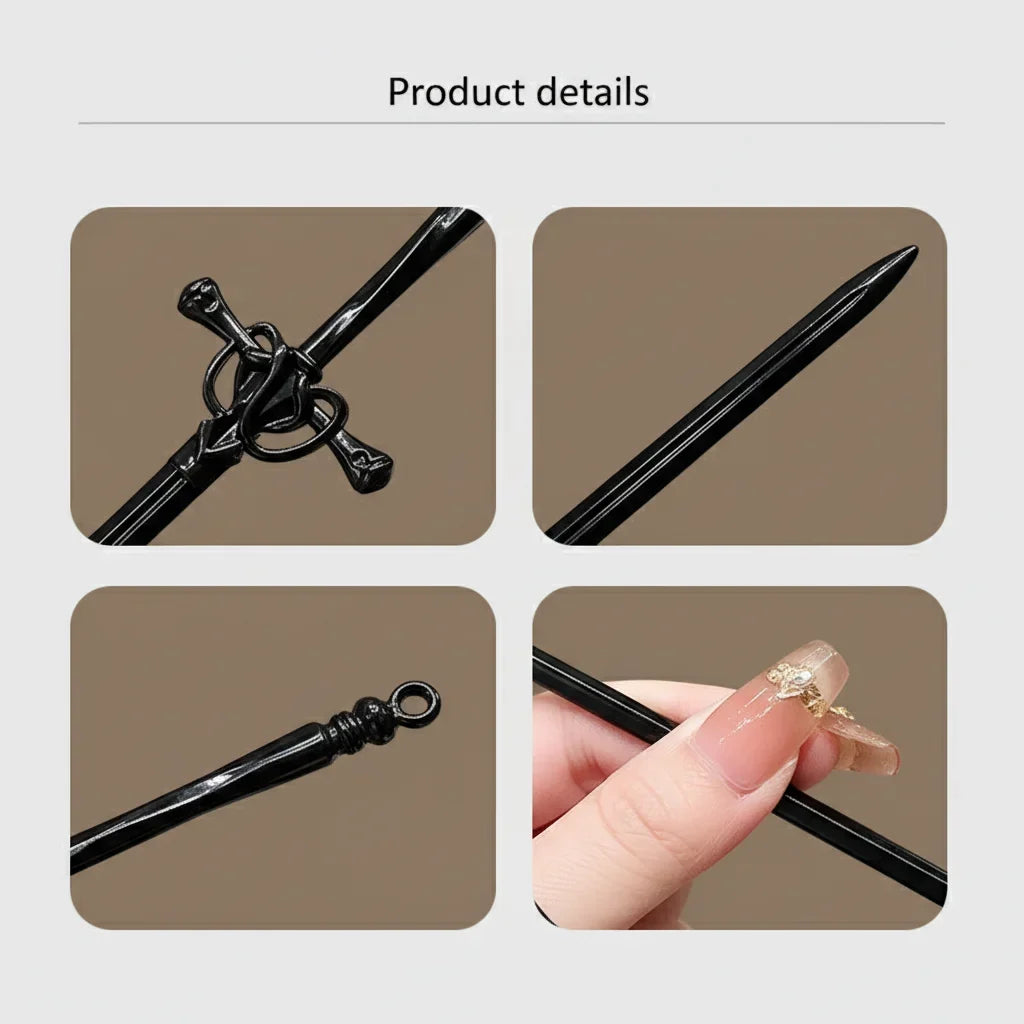 Chinese Alloy Sword Hair Stick | Hanfu Hair Accessory