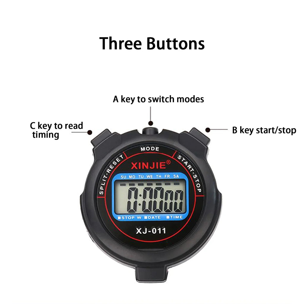 Sports Stopwatch Timer Athlete Referee Portable Waterproof Fitness