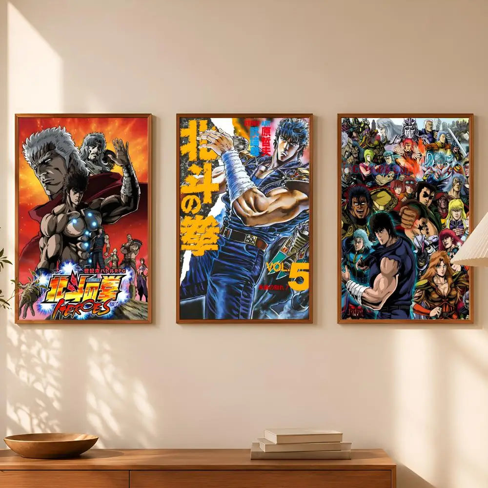 Fist of the North Star Anime PVC Wall Poster – HD Self-Stick