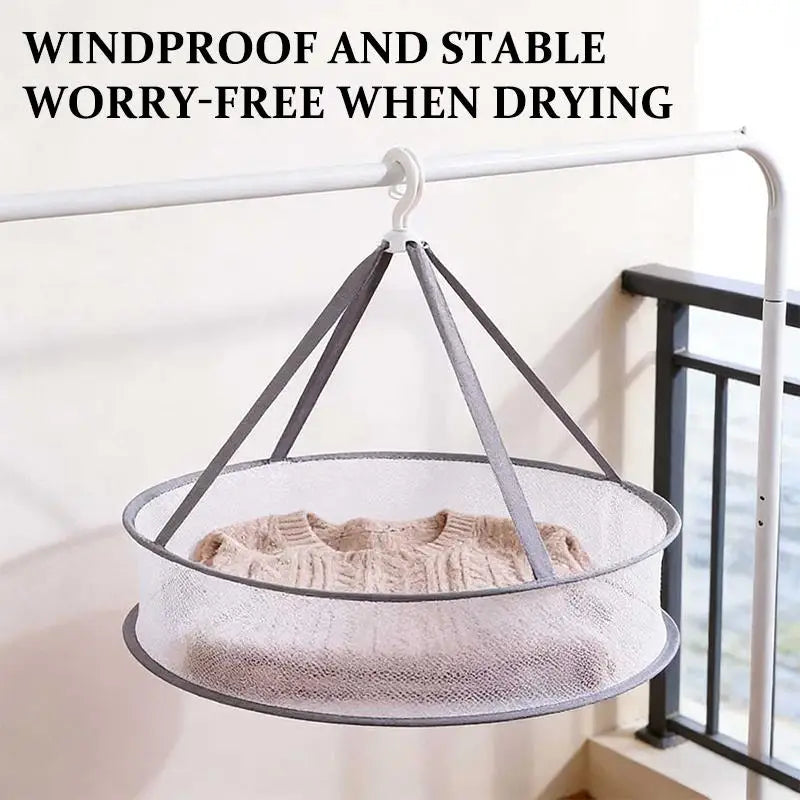 Foldable Flat Mesh Drying Basket | Anti-Deformation Clothes Net