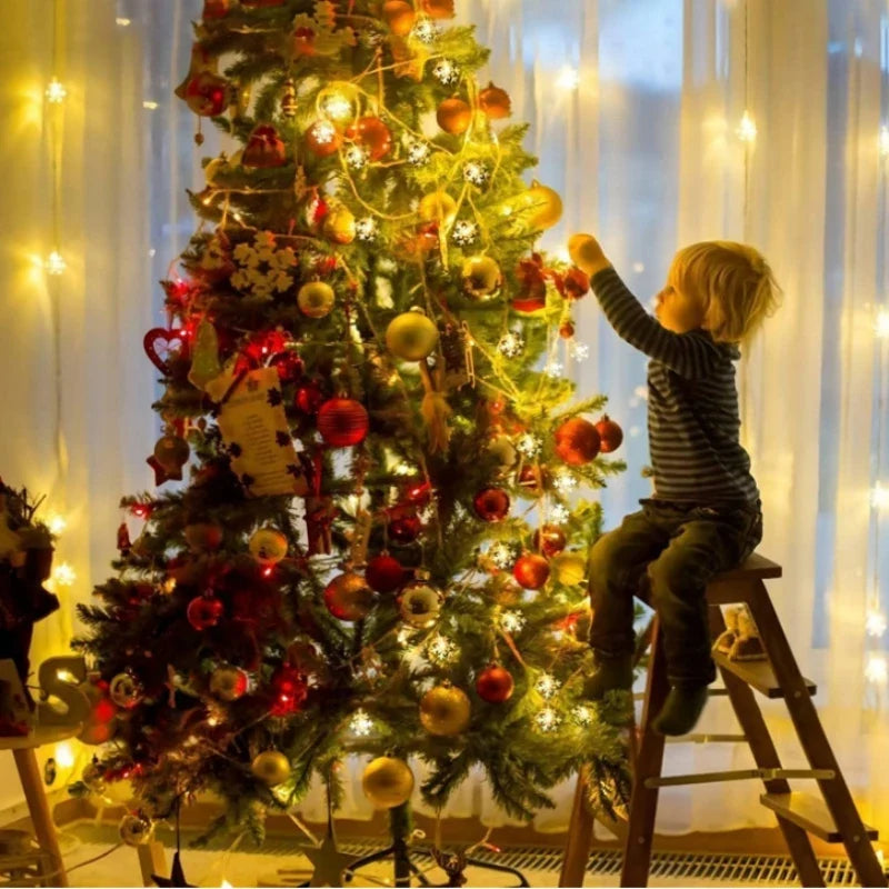Snowflake LED Christmas Garland Hanging Tree Ornaments