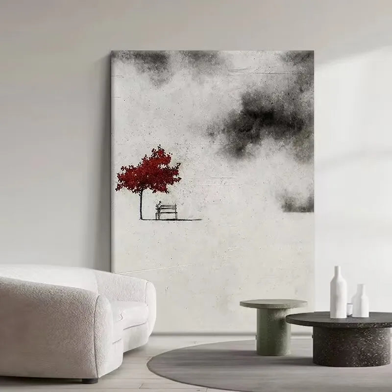 Abstract French Style Handmade Oil Painting on Canvas | Unframed
