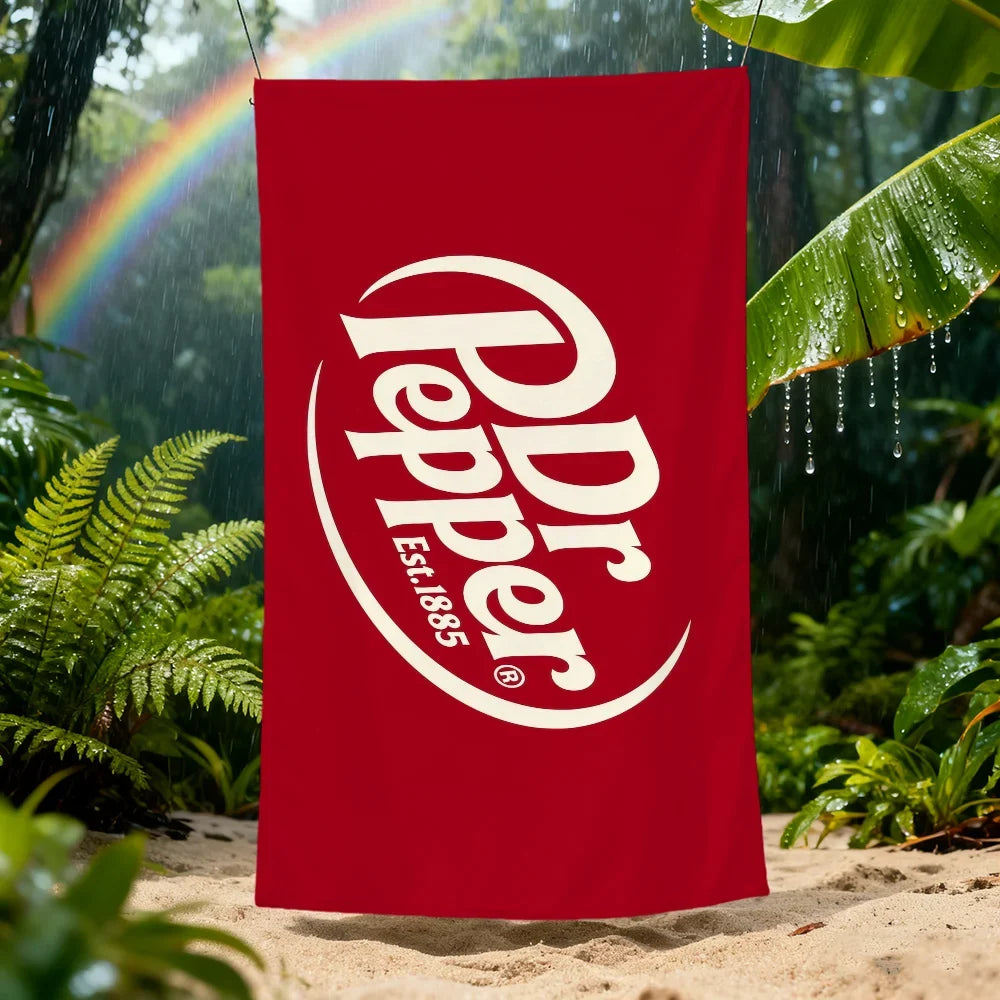 Dr Pepper Quick-Dry Beach Towel | Soft Microfiber Pool Towel