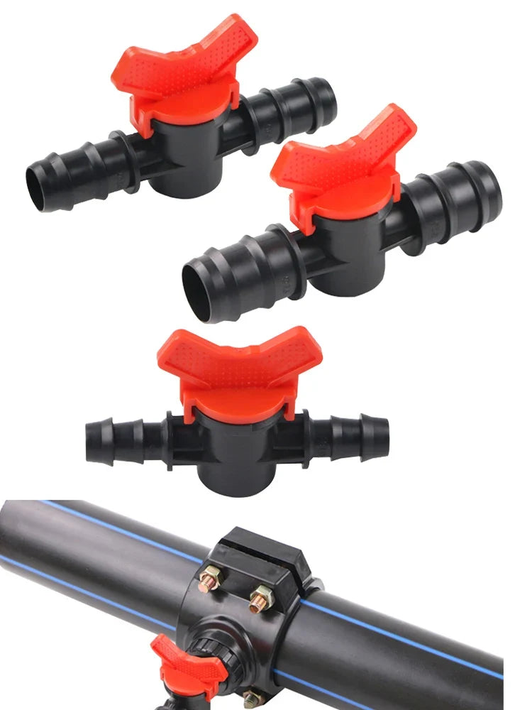 Shut-off Valve Ball Connector PE Pipe PN4 Drip Hose 16 20 Irrigation