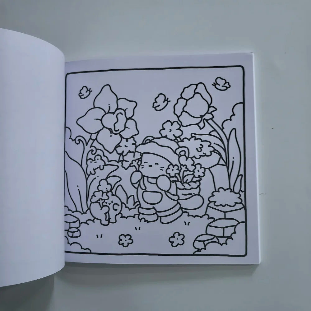 Hidden Garden Cute Comfy Coloring Book Adults Drawing Perfect Party