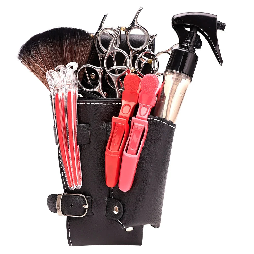PU Leather Hairdressing Scissors Belt Bag | Salon Stylist Holster