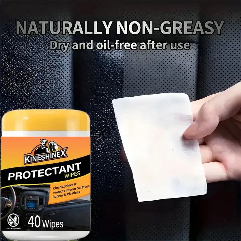 40-Pack Car Interior Wet Wipes – Dashboard, Seats & Trim