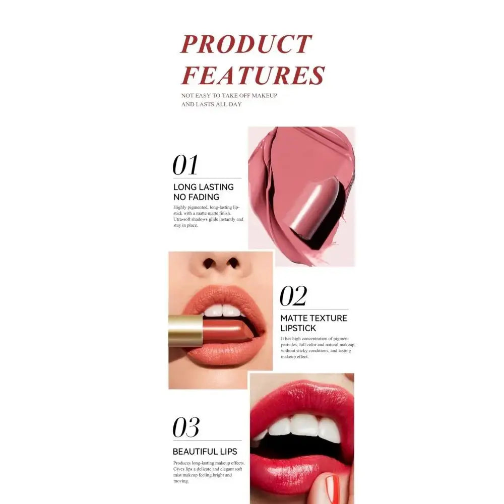 SAM SUGAR 6-Piece Matte & Pearlescent Lipstick Set | Long Lasting