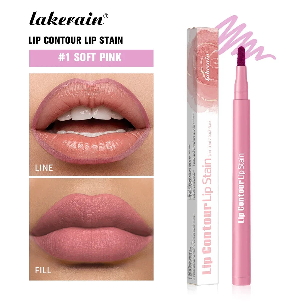 2-in-1 Waterproof Lip Stain & Liner Pen | 8 Colors, 12-Hour