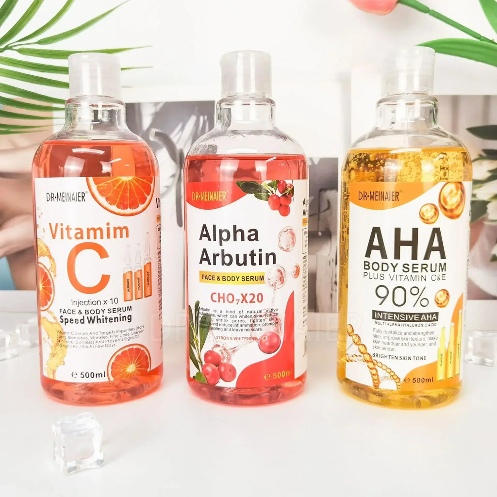 500ml Vitamin C Hyaluronic Acid AHA Face & Body Serum