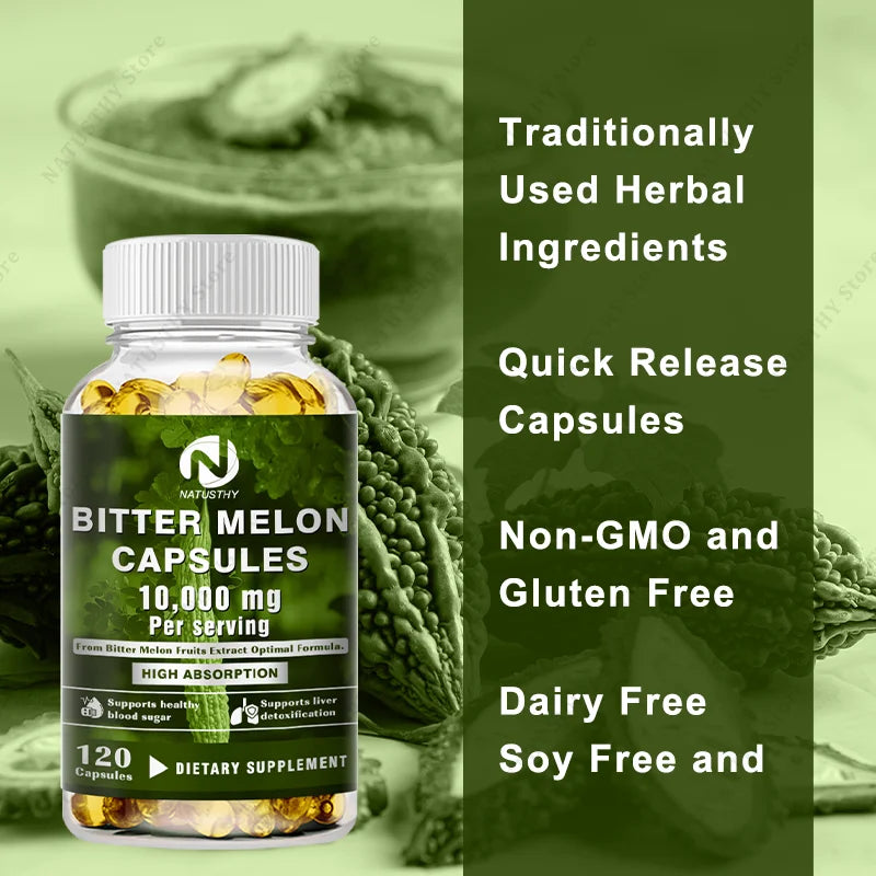 Bitter Melon Capsules 25:1 Extract | 120 Veggie Caps 10,000mg
