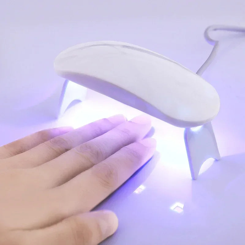Mini 6W LED UV Nail Lamp Gel Curing Dryer USB 2-Pack