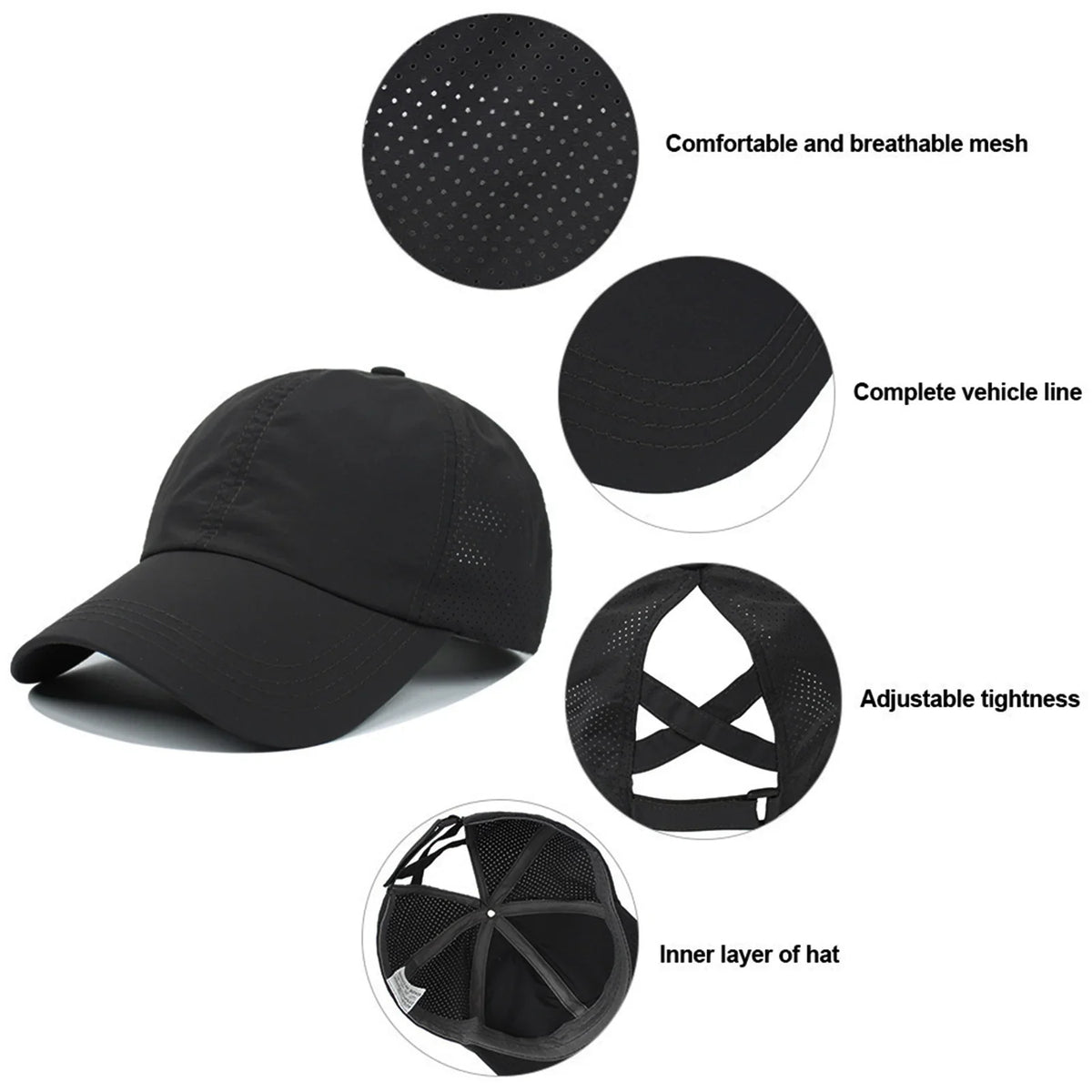 Women's Quick-Dry Adjustable Baseball Cap | Sun Hat for Outdoors