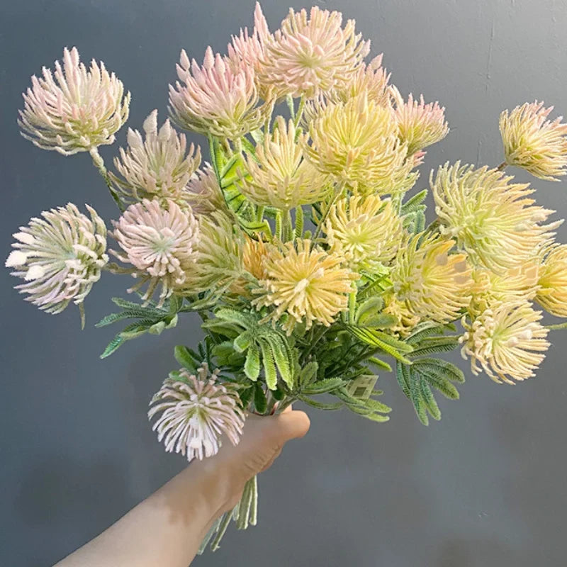 Artificial Crab Claw Chrysanthemum Faux Flower Bouquet | Home Decor
