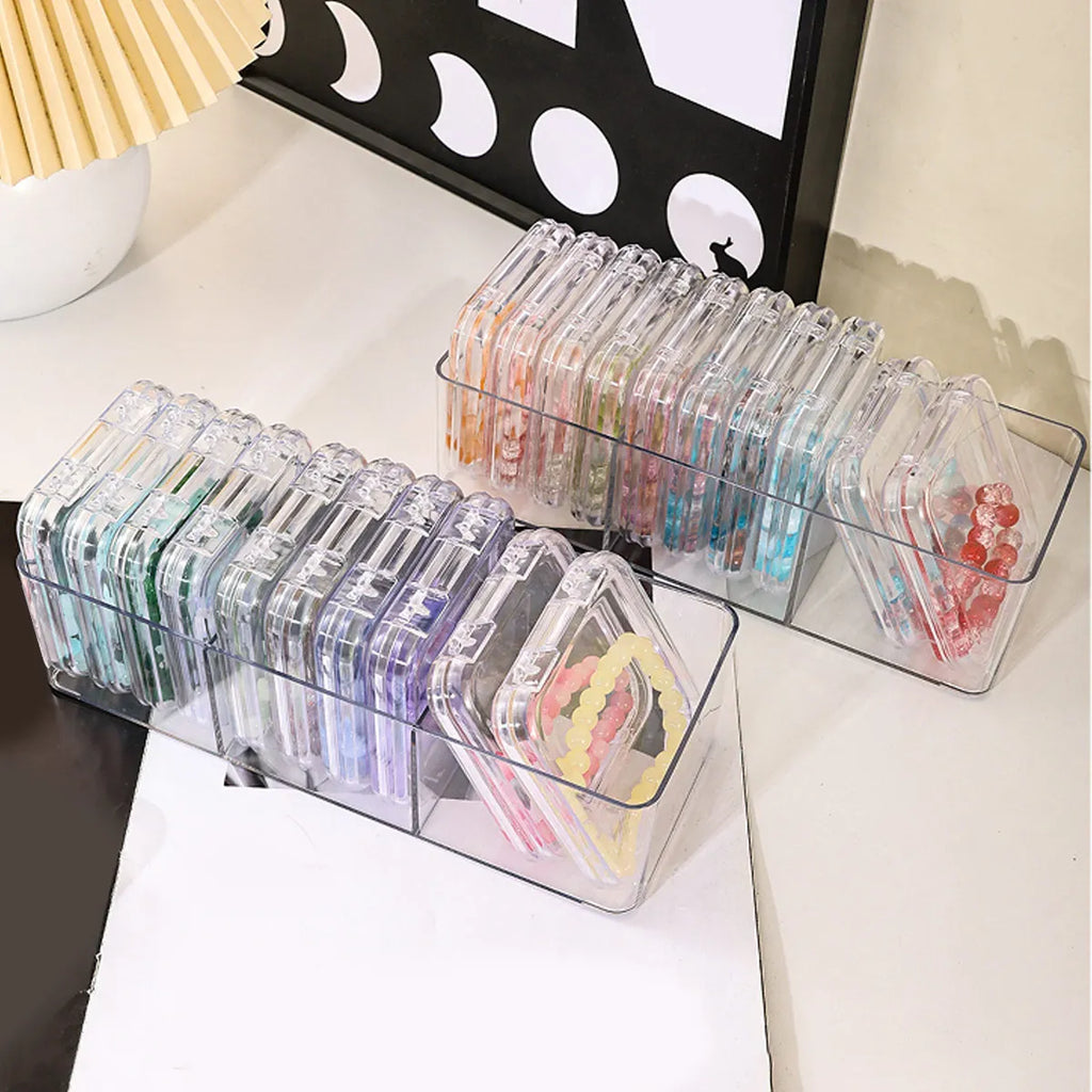 Transparent Nail Storage Box Fake Display Bracelet Jewelry Organizing