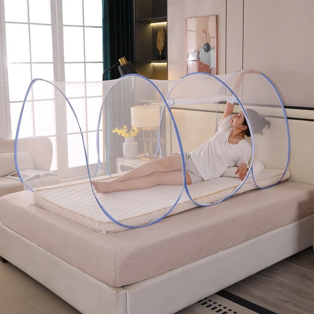 Portable Folding Mosquito Net for Travel & Camping | Single Bed