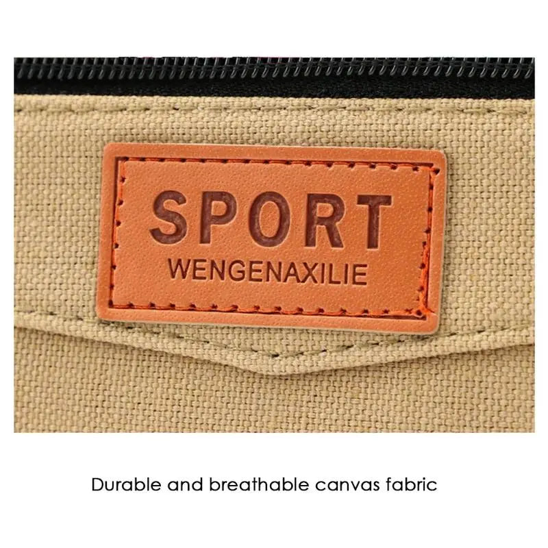 Men's Canvas Belt Phone Pouch – Double Layer Waist Bag