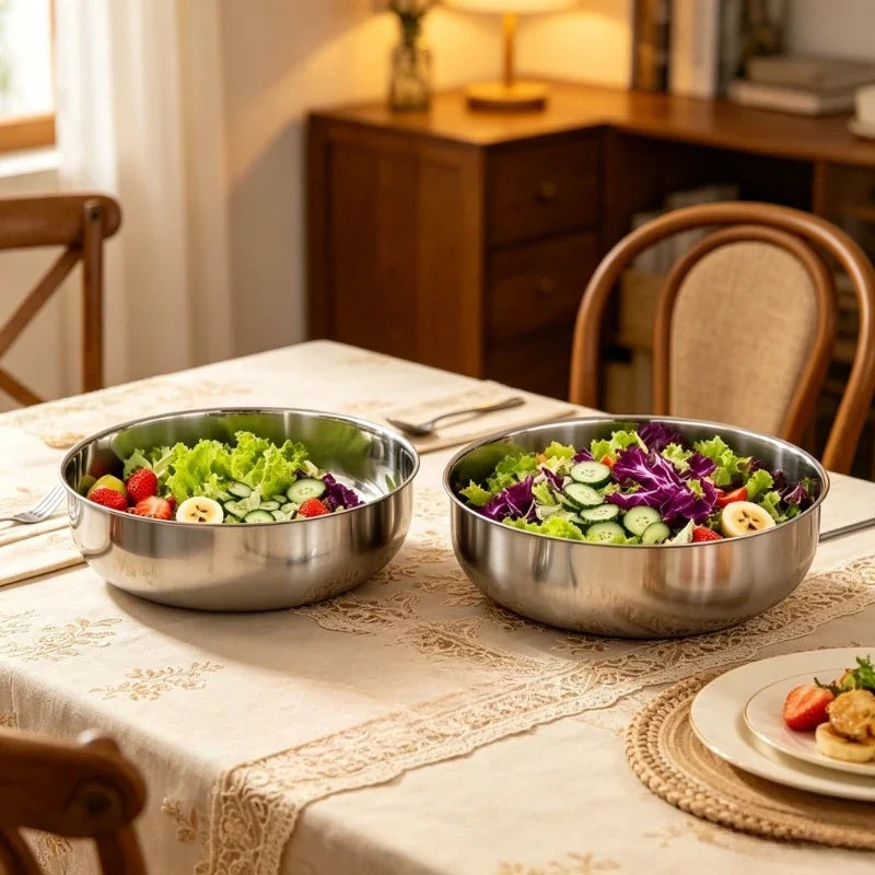 Large Stainless Steel Mixing Bowl – Dough, Salads & Soups