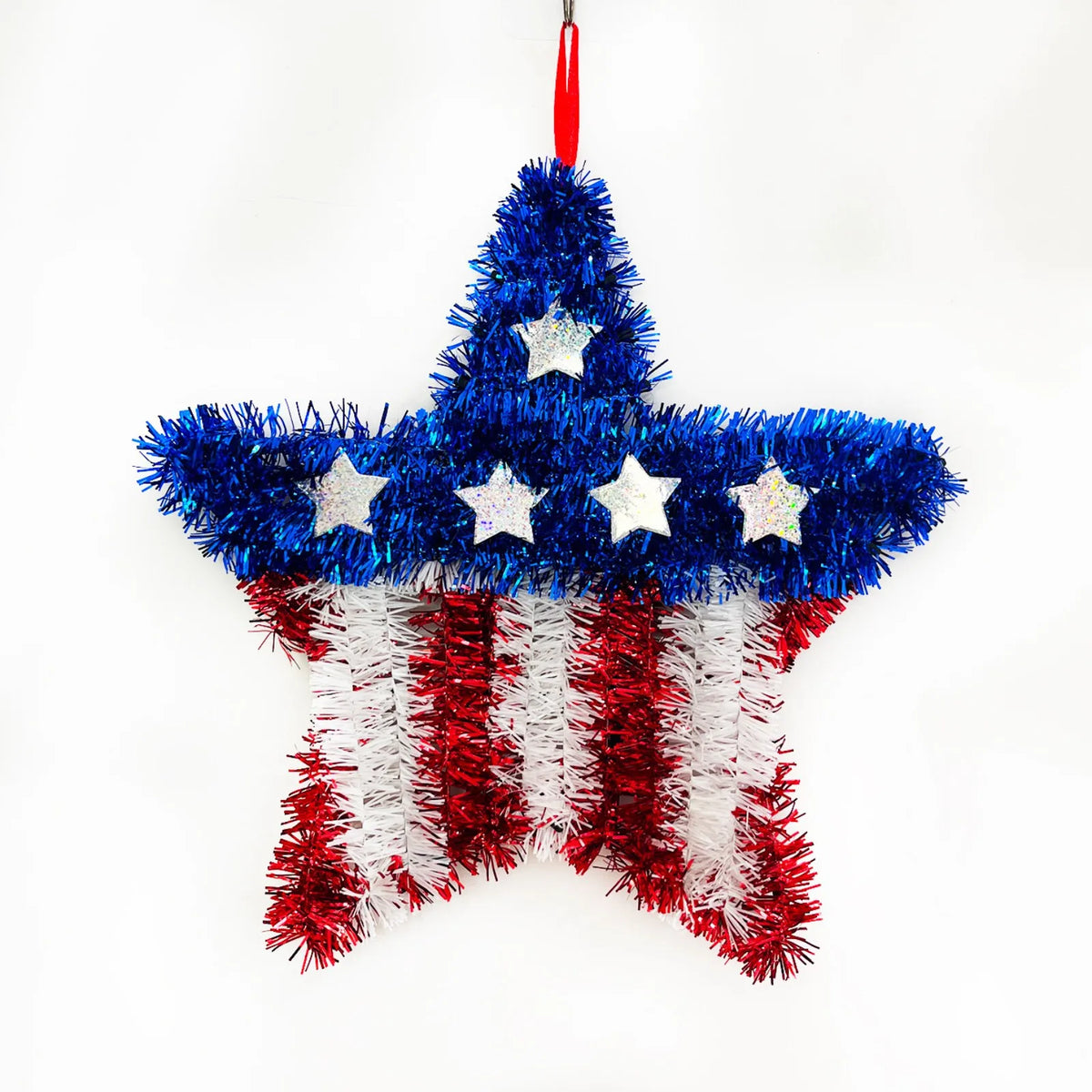 4th of July Patriotic Star Wreath Door & Wall Hanging Decor