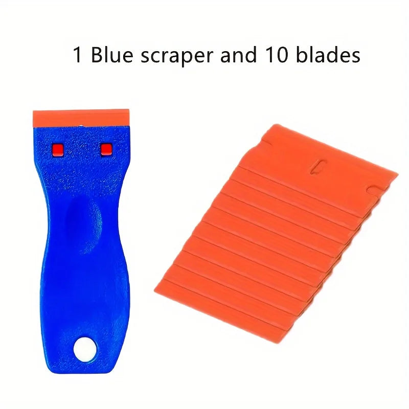 Plastic Razor Blade Scrapers Glue Remover Blades Car Glass Cleaning