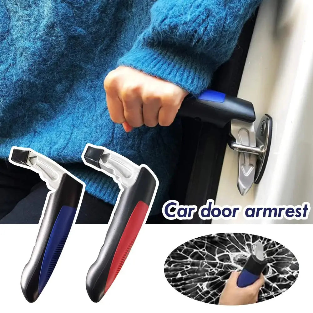 2-in-1 Car Door Grab Bar & Window Breaker | Non-Slip Safety Tool