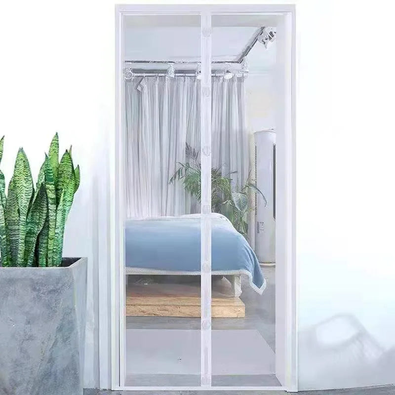 Magnetic Screen Door Self-Sealing Mesh Bug Barrier Curtain