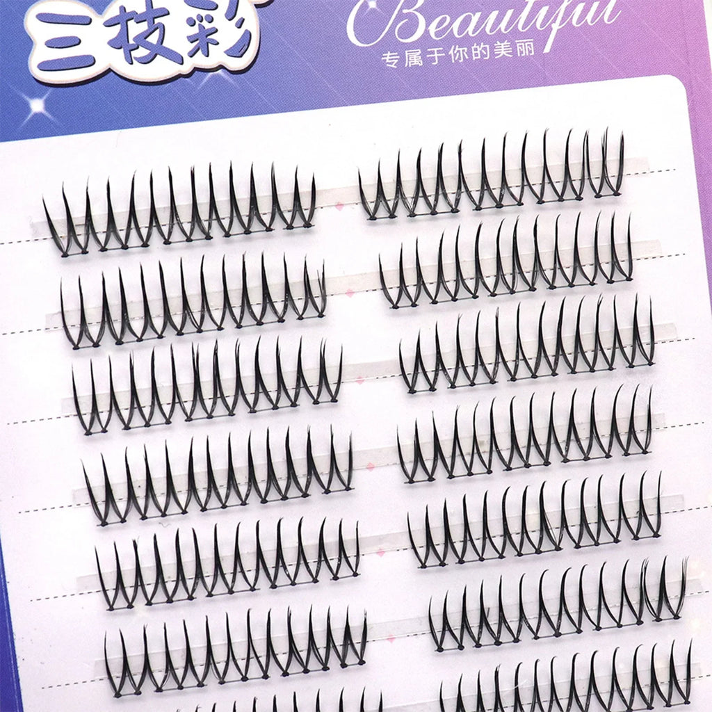 K-Beauty U-Shape Cluster False Eyelashes | Wispy C-Curl