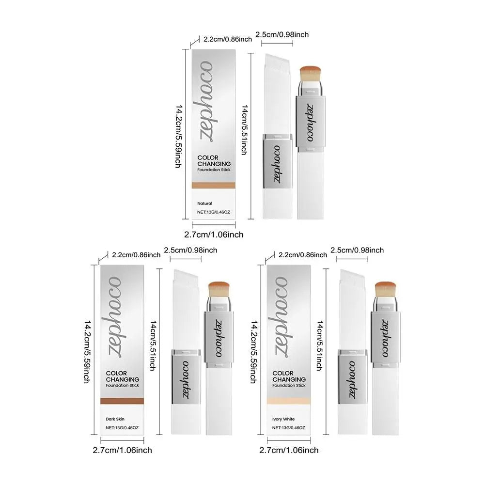 2-in-1 Color-Changing Foundation Stick – Matte & Moisturizing