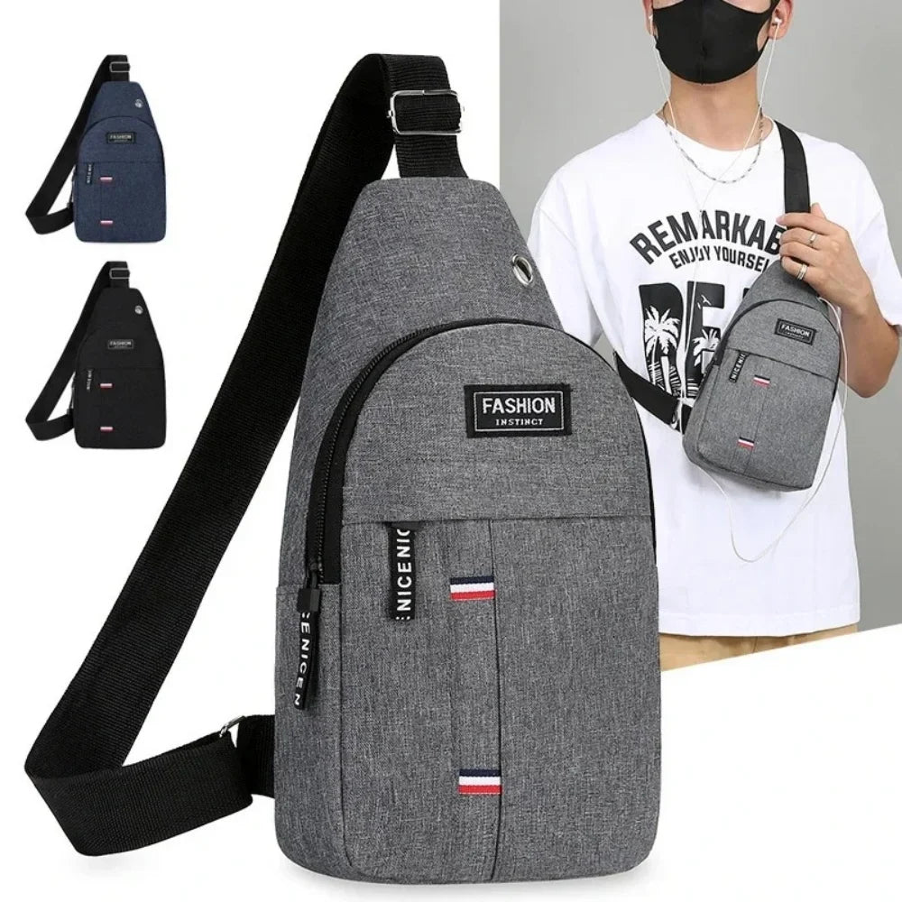 Men's Canvas Waist Bag | Waterproof Adjustable Crossbody Pack