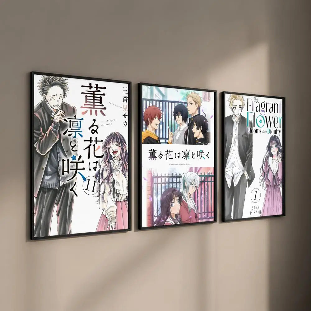 HD Art Poster Wall Sticker – Flower, Bloom & Anime Prints