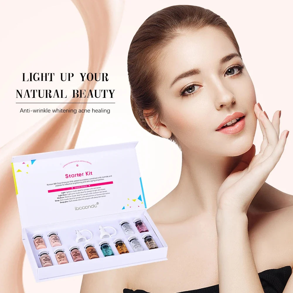 BB Cream & Gold Serum Starter Kit – 12pc Brightening Set