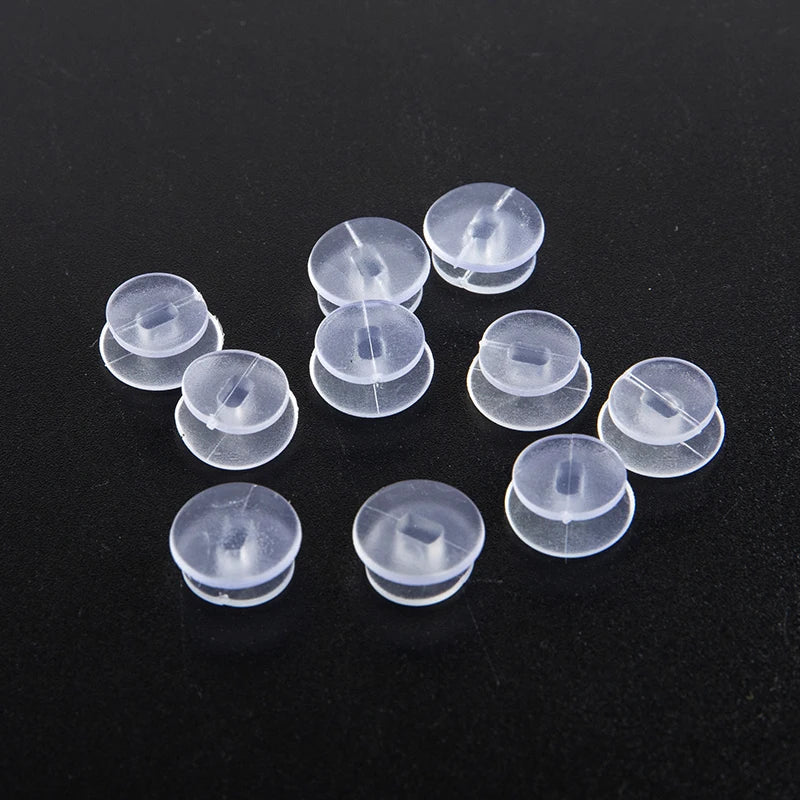 25Pcs Transparent Buttons for DIY Sandal Shoe Charms & Decor