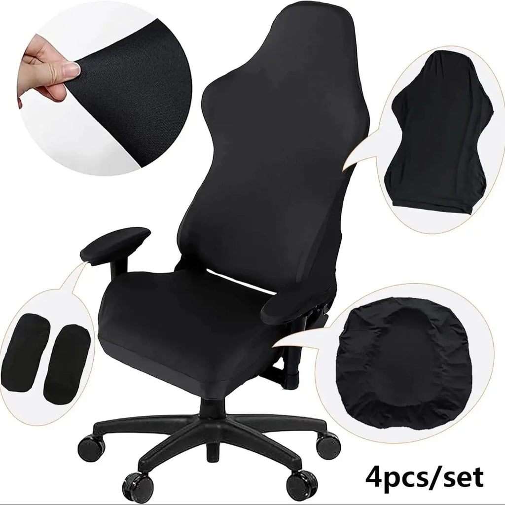 Gaming Chair Cover Set 4pc – Seat, Back & Armrest Covers