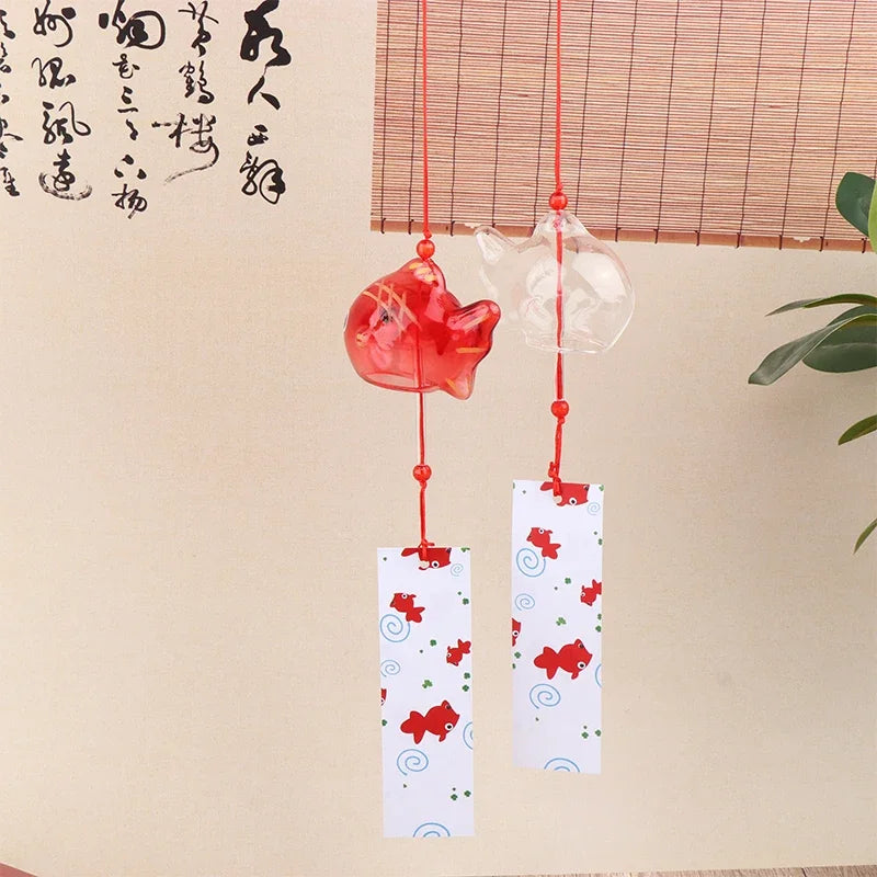 Wind Chime Chimes Japanese Glass S Goldfish Garden Hanging Outdoor